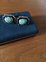 Jade cough links & tie clip