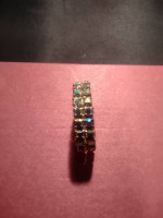 Silver stretch ring with crystal
