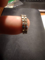 Silver stretch ring with crystal