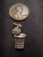 Sterling silver basketball pendant/charm