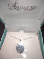 Silver necklace with M pendant