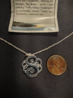Sterling silver Hawaiian initial necklace