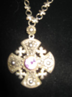 Silver Jerusalem or Celtic  Cross Necklace and Earrings