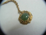 Antique Jade 10K Gold Pendant Beautiful