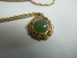 Antique Jade 10K Gold Pendant Beautiful