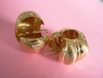 14K Gold Earrings retro natural Ocean shell design gorgeous