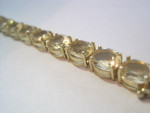 Tennis Bracelet Sterling Silver Citrine excellent cond gorgeous