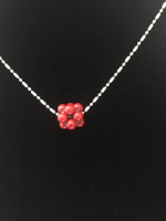 New! Red coral cluster on chain