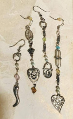 one of kind handmade earrings