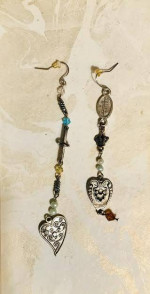 one of kind handmade earrings