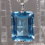 Blue Topaz 21.31 carats Sterling Necklace
