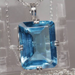 Blue Topaz 21.31 carats Sterling Necklace