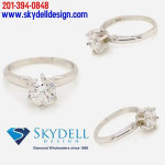 1.06CT (NATURAL) Round Brilliant Diamond Engagement Ring