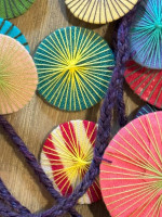 Platillos Recycled Textile Necklace, Beyond Threads Upbeat Boho Art