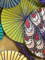 Platillos Recycled Textile Necklace, Beyond Threads Upbeat Boho Art