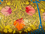 Paper Mache Trinket Box Handmade Hand-painted Kashmir India with 5 Egg
