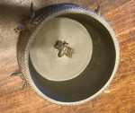 Artisan Made Pottery, One Small Bee Hive with Bees Inside and Outside