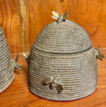 Artisan Made Pottery, One Large Bee Hive with Bees Inside and Outside