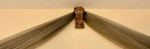 Elephant Pair Window or Door Swag, Valence Accent Bronze Organza