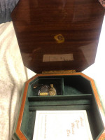 Inlaid floral jewelry music box “ I will always love you”