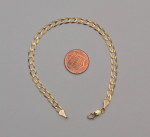 Gold chain 10k solid yellow cuban curb link bracelet 8 in 4.8 mm 4.6 g