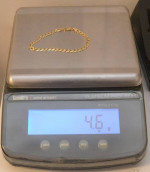 Gold chain 10k solid yellow cuban curb link bracelet 8 in 4.8 mm 4.6 g
