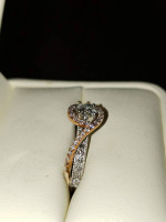 14K Two Tone Diamond Engagement Ring