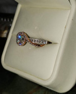 14K Two Tone Diamond Engagement Ring