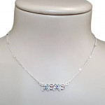 VERA BRADLEY SHORT ENAMEL HUG AND KISSES NECKLACE