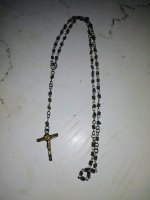 Filigree Metal Woven Rosary with matching Basket and Lid