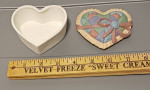 Ceramic Heart with Bow Design Top Container