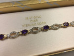 Bracelet with Genuine Amethyst – Brand New ~ Great Gift Idea
