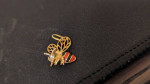 14k gold bee pendant