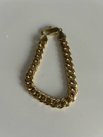 Gold plated mens heavy bracelet