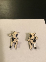 Spuds McKenzie Earrings Signed Edgar Berebi