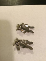 Spuds McKenzie Earrings Signed Edgar Berebi