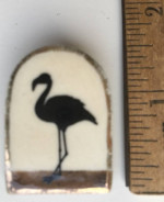 Flamingo Brooch 1978 Painted/Signed