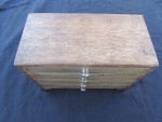 SMALL 4-DRAWER WOODEN JEWELRY TRINKET CHEST - 9"x4.5"x6" - DETAILED DR