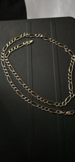 14k Solid 26” 6.5mm SOLID GOLD FIGARO CHAIN