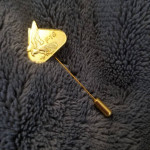 VTG F-16 Fighting Falcon U.S. Military Gold Tone Lapel Hat Pin