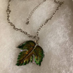 New Multi Color Leaf Necklace & Earring Set
