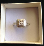 NEW SQUARE DIAMOND CUT RING