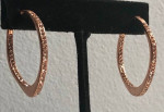 Fossil Rose plated CZ Hoop Earrings