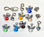 CHARMS JEWELRY FINDINGS LOT  ANGELS, HEARTS