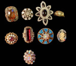 NINE FASHION RINGS Lot $20 TAKES ALL! adjustable and stretch bands