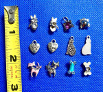 HUGE 160 PLUS CAT & DOG JEWELRY CHARMS PENDANTS FINDINGS LOT
