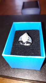 1ct diamond marquise style ladies ring size 6