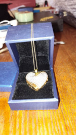 1ct diamond heart pendant with chain