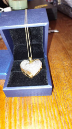 1ct diamond heart pendant with chain