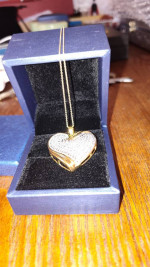 1ct diamond heart pendant with chain